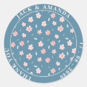 Petite Fleur Bleu Chic Mariage autocollants (Devant)