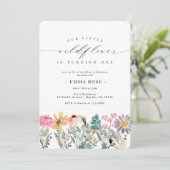 Petite Fleur Fleur sauvage Invitation Anniversaire (Debout devant)