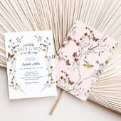 Petite Fleur sauvage bébé fille douche Invitations