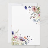 Petite Fleur sauvage Fleur Baby shower Invitation (Dos)