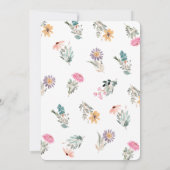 Petite Fleur sauvage Fleur Baby shower Invitation (Dos)
