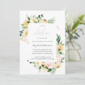 Petite Fleur sauvage Floral Baby shower Invitation (Debout devant)