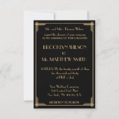 Petite Gatsby Art Déco Invitations de mariage (Devant)