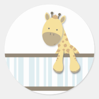 Petite girafe {Bleu} | Stickers