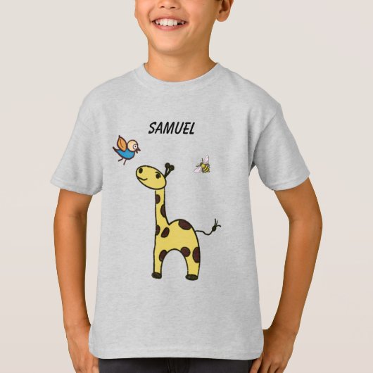 petite girafe mignonne avec ballons T-shirt (Devant)