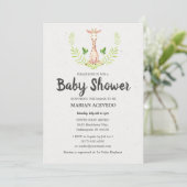 Petite Giraffe Baby shower invitation (Debout devant)