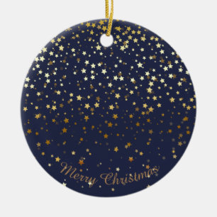 Petite Golden Stars Ornement de Noël - Minuit
