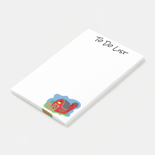 Petite grange rouge Post-it® Notes 4 x 6 (Incliné)