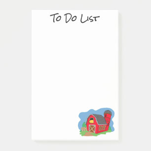 Petite grange rouge Post-it® Notes 4 x 6