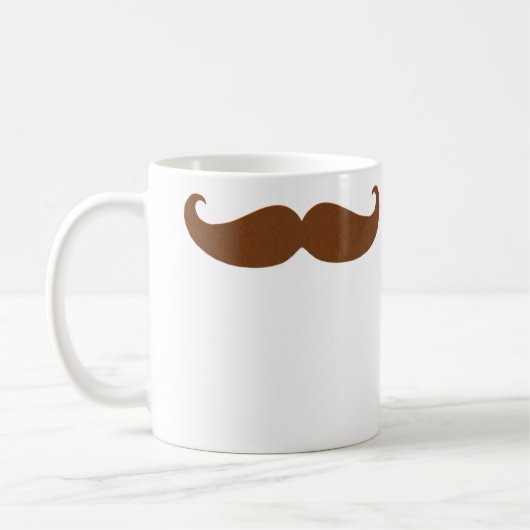Petite Handlebar Mustache in het rood Koffiemok (Links)