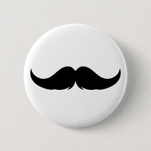  Petite Handlebar Mustache Ronde Button 5,7 Cm