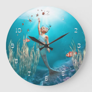 Petite horloge murale de la sirène 1