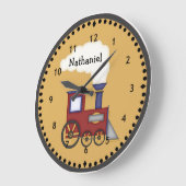 Petite horloge murale du moteur de train (Angle)