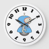 Petite horloge robotique bleue (Recto)