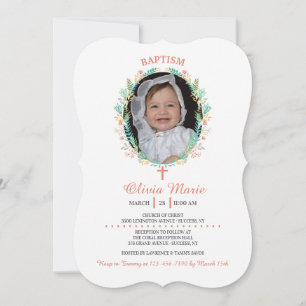 Petite image de cadre de fleurs Invitation