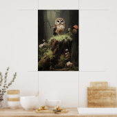 Petite impression sur toile de la forêt de hiboux, (Cuisine)