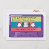 Petite invitation à la cassette rétro (Devant / Derrière)