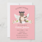 Petite invitation à la douche de bébé d'ange ethni (Devant)