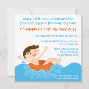 Petite invitation à la fête d'anniversaire de la p