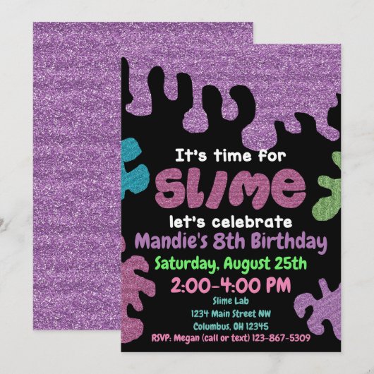 Petite invitation à la fête d'anniversaire; labora (Devant / Derrière)