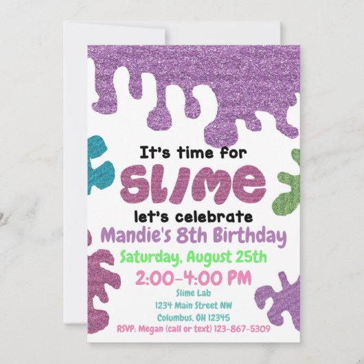 Petite invitation à la fête d'anniversaire; labora (Devant)