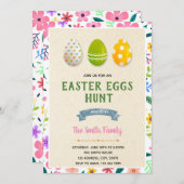 Petite invitation à la fête des oeufs de Pâques (Devant / Derrière)