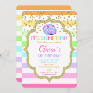 Petite invitation à l'anniversaire, fille pastel e