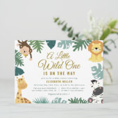 petite invitation à un baby shower sauvage (Debout devant)