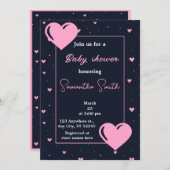 petite invitation au baby shower amoureux (Devant / Derrière)