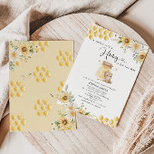 Petite invitation au baby shower au miel