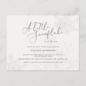 Petite invitation au baby shower de flocon de neig (Devant)