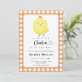Petite invitation au Baby shower de poulet (Debout devant)