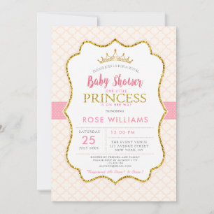 petite invitation au baby shower de princesse