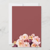 petite invitation au baby shower fleuri citrouille (Dos)