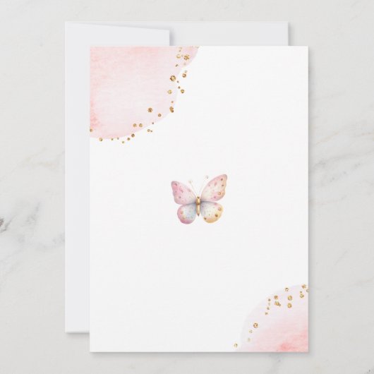 Petite invitation au baby shower papillon (Dos)