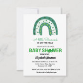 Petite invitation au baby shower shamrock (Devant)