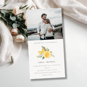 Petite invitation au mariage avec le chou citron