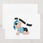 Petite invitation au pirate (garçon) - CUSTOMISEZ- (Devant / Derrière)