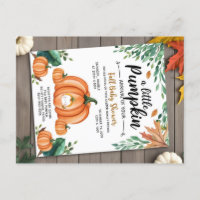 Petite invitation Baby shower Citrouille