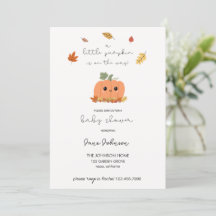 Petite invitation Baby shower Citrouille