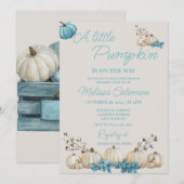 Petite invitation Baby shower Citrouille (Devant / Derrière)