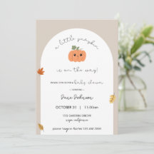 Petite invitation Baby shower Citrouille
