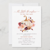 petite invitation baby shower citrouille (Devant)