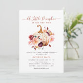 petite invitation baby shower citrouille (Debout devant)