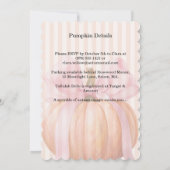 Petite invitation Baby shower Citrouille - Bow ros (Dos)