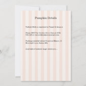 Petite invitation Baby shower Citrouille - Bow ros (Dos)