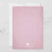 Petite Invitation Baby shower Citrouille, Rose (Dos)