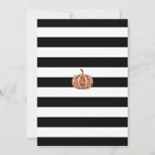 Petite invitation baby shower citrouille rose (Dos)