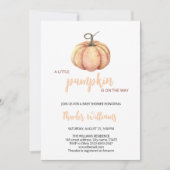 Petite invitation Baby shower Citrouille | Thème a (Devant)