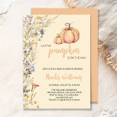 Petite invitation Baby shower Citrouille | Thème a